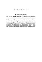 book China's Practice of International Law Some Case Studies