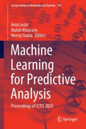 book Machine Learning for Predictive Analysis: Proceedings of ICTIS 2020