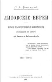 book Литовские евреи. История их юридического и общественного положения в Литве от Витовта до Люблинской унии. 1388-1569 гг.