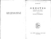 book Orestes : introduzione, testo critico, commento e appendice metrica, a cura di Vincenzo di Benedetto.