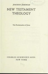 book New Testament theology : [volume one, the proclamation of Jesus]