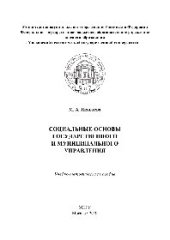 book Социальные основы государственного и муниципального управления. Учебно-методическое пособие