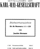 book Stichwortverzeichnis für die Nummern 111-120 der Mitteilungen der KMG