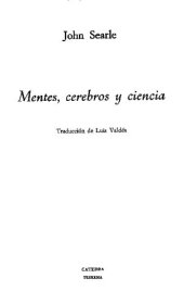 book Mentes, Cerebros y Ciencia