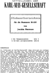 book Stichwortverzeichnis für die Nummern 91-100 der Mitteilungen der KMG