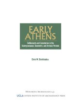 book Early Athens: Settlements and Cemeteries in the Submycenaean, Geometric and Archaic Periods