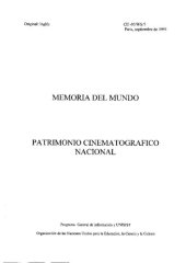 book Memoria Del Mundo - Patrimonio Cinematografico Nacional