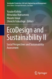 book EcoDesign and Sustainability II: Social Perspectives and Sustainability Assessment