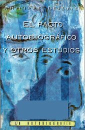 book El pacto autobiográfico y otros textos