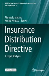 book Insurance Distribution Directive: A Legal Analysis