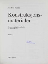 book Konstruksjonsmaterialer