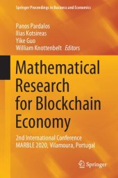 book Mathematical Research for Blockchain Economy: 2nd International Conference MARBLE 2020, Vilamoura, Portugal