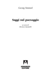 book Saggi sul paesaggio