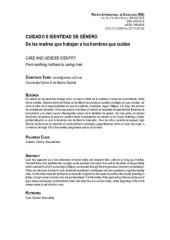 book Cuidado e identidad de género. De las madres que trabajan a los hombres que cuidan - Care and gender identity. From working mothers to caring men