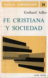 book Fe Cristiana Y Sociedad