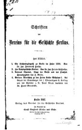 book Ein Leichenbegängnis zu Berlin im Jahre 1588 (Lied von Philipp Agricola zum Tode Lampert Distelmeiers) / Zur Rechtsgeschichte Berlins / Andreas Tharäus. Klage der Gerste und des Flachses / Berliner Wortschatz zu den Zeiten Kaiser Wilhelms I. Auf Grund der