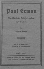 book Paul Erman - Ein Berliner Gelehrtenleben 1764 - 1851