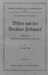 book Bilder aus der Berliner Feldmark. Festschrift zum 75jährigen Bestehen des Vereins