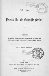 book Ausfürhliche Beschreibung der Feierlichkeiten aus Anlaß des 25jährigen des Vereins für die Geschichte Berlins