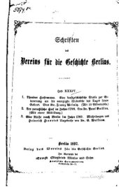 book 1. Theodor Hosemann. Eine kunstgeschichtliche Studie zur Erinnerung an die neunzigste Wiederkehr des Tages seiner Geburt (Mit zehn Bildertafeln) 2. Der preußische Hof im Jahre 1798 (Mit einer Abbildung) 3. Eine Reise nach Berlin im Jahre 1787. Mitteilunge