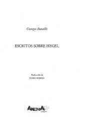 book Escritos Sobre Hegel