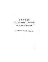 book Cartas Para Ilustrar La Historia De La Espa�a Arabe (manuscritos)