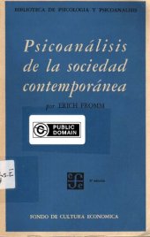 book Psicoanálisis de la sociedad contemporánea