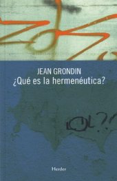 book ¿Qué es la hermenéutica?