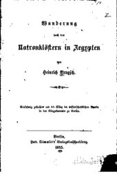 book Wanderung nach den Natronklöstern in Aegypten