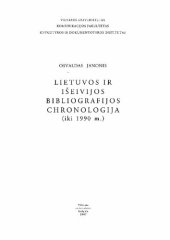 book Lietuvos ir išeivijos bibliografijos chronologija (iki 1990 m.)