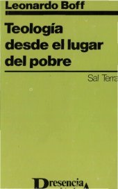 book Teologia Desde El Lugar Del Pobre