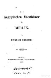 book Die Aegyptischen Alterthümer in Berlin