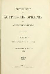 book Zeitschrift für Ägyptische Sprache und Altertumskunde