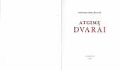 book Atgimę dvarai