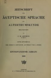 book Zeitschrift für Ägyptische Sprache und Altertumskunde