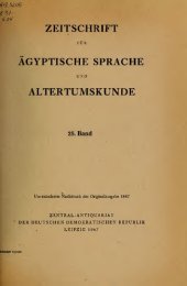 book Zeitschrift für Ägyptische Sprache und Altertumskunde