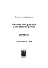 book Sociedad civil, juventud y participación política (Perú)