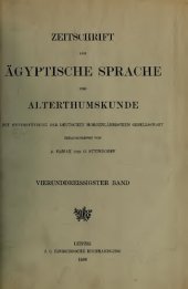 book Zeitschrift für Ägyptische Sprache und Altertumskunde