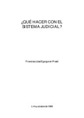 book ¿Qué hacer con el sistema judicial? (Perú)