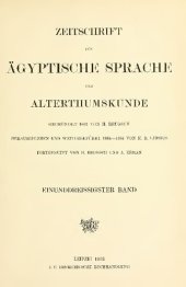 book Zeitschrift für Ägyptische Sprache und Altertumskunde