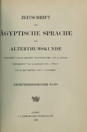 book Zeitschrift für Ägyptische Sprache und Altertumskunde