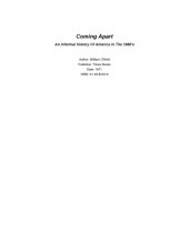 book Coming Apart  An Informal History Of America In The 1960's