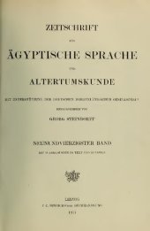 book Zeitschrift für Ägyptische Sprache und Altertumskunde