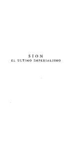 book Sion El Ultimo Imperialismo (1937)