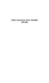 book The Search for Order, 1877-1920