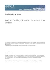 book José de Orejón y Aparicio. La música y su contexto