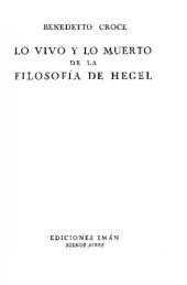 book Lo Vivo Y Lo Muerto De La Filosofia De Hegel