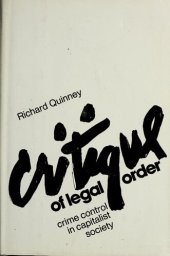 book Critique of legal order: crime control in capitalist society