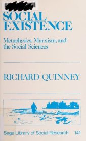 book Social Existence: Metaphysics, Marxism, and the Social Sciences