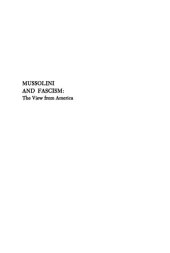 book Mussolini and Fascism: The View from America